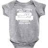 real friends don't let friends miss naps Baby Onesie