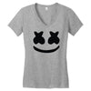 marshmello face Women's V-Neck T-Shirt