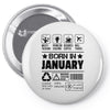 Born In January Pin-back button
