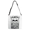 cats are fucking awesome Adjustable Strap Totes