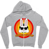 too hip to hop   bunny easter Zipper Hoodie