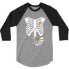 pregnant skeleton baby costume halloween maternity ninja ladies 3/4 Sleeve Shirt