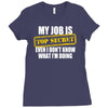 my job is top secret Ladies Fitted T-Shirt