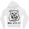 deal with it angry pitbul Zipper Hoodie