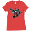 rocket vintage cartoon style Ladies Fitted T-Shirt