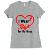 niece i wear a red heart ribbon Ladies Fitted T-Shirt