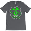 celtic green clover skull patch, irish biker patches T-Shirt