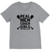 Real Men Coach Girls Softball Dad V-Neck Tee