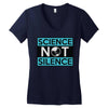 science not silence Women's V-Neck T-Shirt