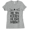 are you kitten me girls Ladies Fitted T-Shirt