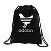 white adobo Drawstring Bags