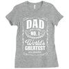 dad number one world's greatest Ladies Fitted T-Shirt