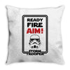 ready fire aim Throw Pillow