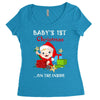 baby 1st christmas Women's Triblend Scoop T-shirt