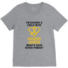 I'm Raising A Child With Childhood Cancer What's Your Super Power V-Neck Tee
