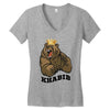 bear khabib Women's V-Neck T-Shirt