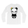 angry panda rainbow Long Sleeve Shirts