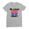 on a scale of one to america how free are you tonight Ladies Fitted T-Shirt