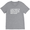 i just want to drink coffee, create stuff and sleep V-Neck Tee