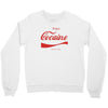 enjoy cocaine funny gray Crewneck Sweatshirt