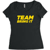 team bring it boots to asses the rock Women's Triblend Scoop T-shirt