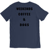 weekends coffee and dogs back V-Neck Tee
