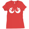 rude christmas pudding Ladies Fitted T-Shirt