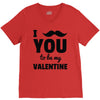 i moustache you to be my valentine V-Neck Tee