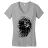 lion Women's V-Neck T-Shirt