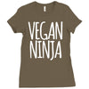 vegan ninja Ladies Fitted T-Shirt
