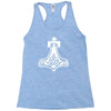 thors hammerretro viking norse fashion cool Racerback Tank