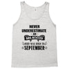 never underestimate an old man who was born in september Tank Top