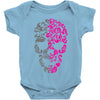 two coloured skull Baby Onesie