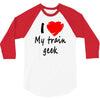 i love my train geek 3/4 Sleeve Shirt