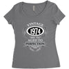 vintage quality without compromise 1974 aged to perfection Women's Triblend Scoop T-shirt