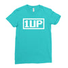 1 up funny video game Ladies Fitted T-Shirt