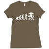 dj evolution funny music mixing djing disk jockey turntable Ladies Fitted T-Shirt