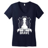Be Brave - Chess Pawn - Chess Lover Women's V-Neck T-Shirt