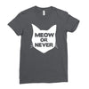 meow or never cat Ladies Fitted T-Shirt