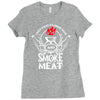 i just want to drink beer and smoke meat Ladies Fitted T-Shirt