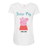peppa pig sister pig Maternity Scoop Neck T-shirt