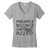 pineapple pizza Women's V-Neck T-Shirt