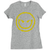 evil smiley emoticon Ladies Fitted T-Shirt