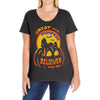 great pumpkin believer halloween Ladies Curvy T-Shirt