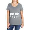 loco coco skul Ladies Curvy T-Shirt