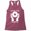 save our vinyl dj club Racerback Tank