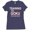 train insaiyan gym training to beat goku or krillin dbz dragon ball z Ladies Fitted T-Shirt