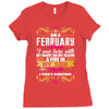 i am a february women Ladies Fitted T-Shirt