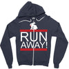 run away rabbit Zipper Hoodie