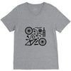 bike parts full suspension airfix model parts mens printed cotton V-Neck Tee